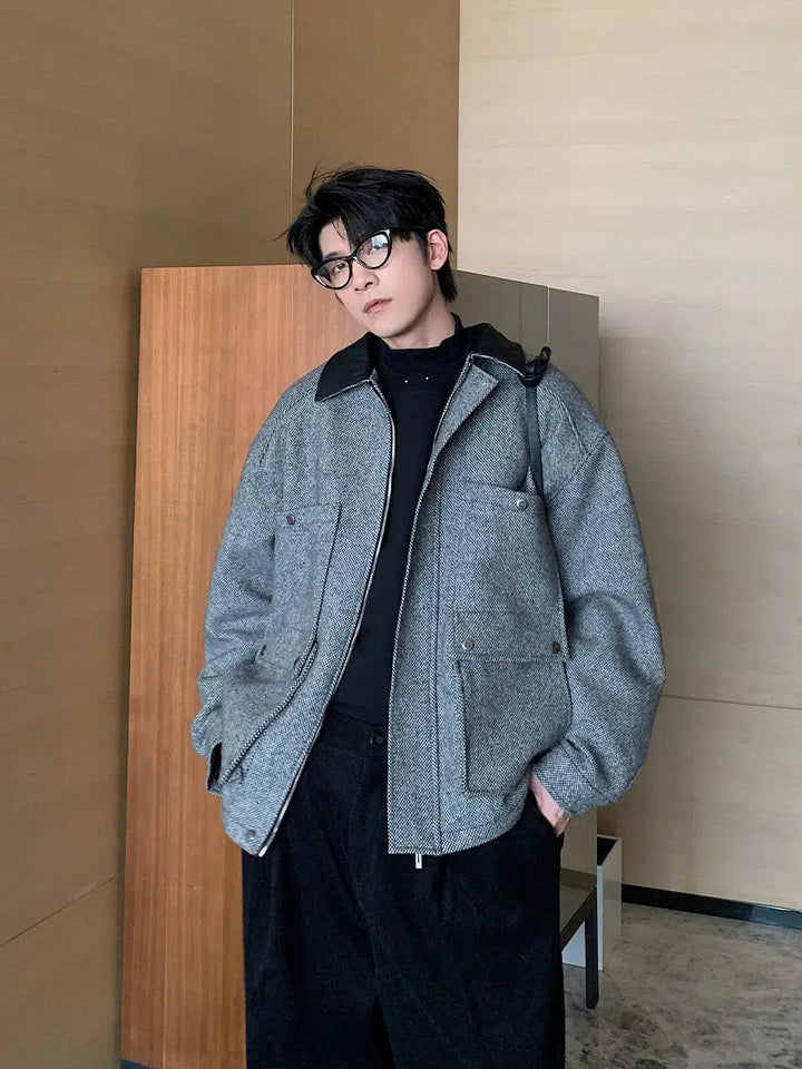 Wool-Blend Jacket with Pockets