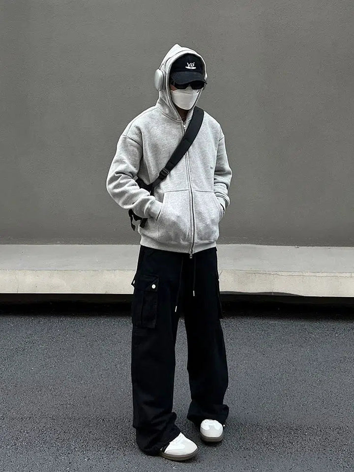 Casual Zip-Up Hoodie Sweatshirt