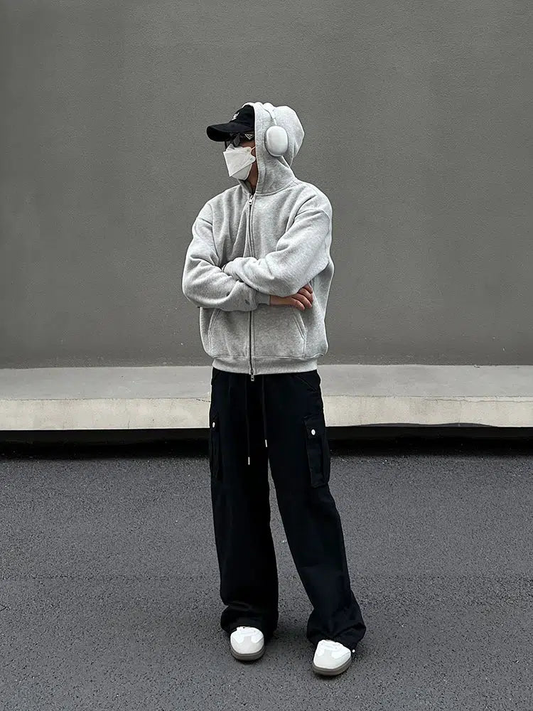 Casual Zip-Up Hoodie Sweatshirt