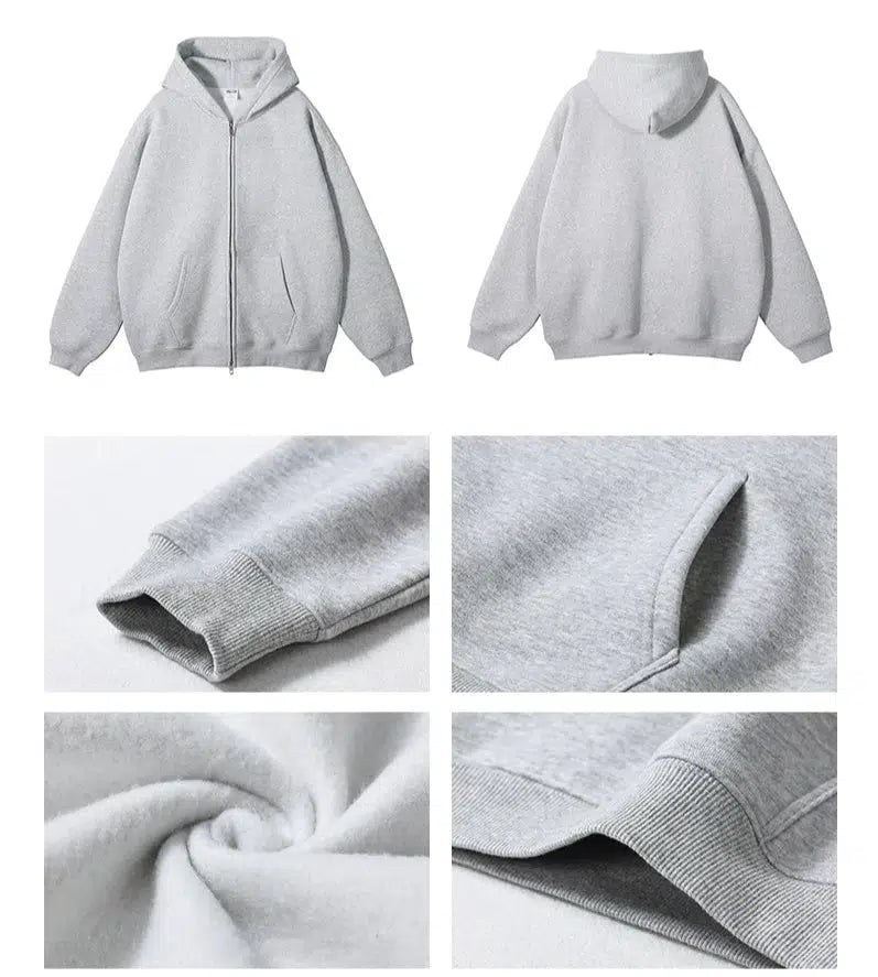 Casual Zip-Up Hoodie Sweatshirt
