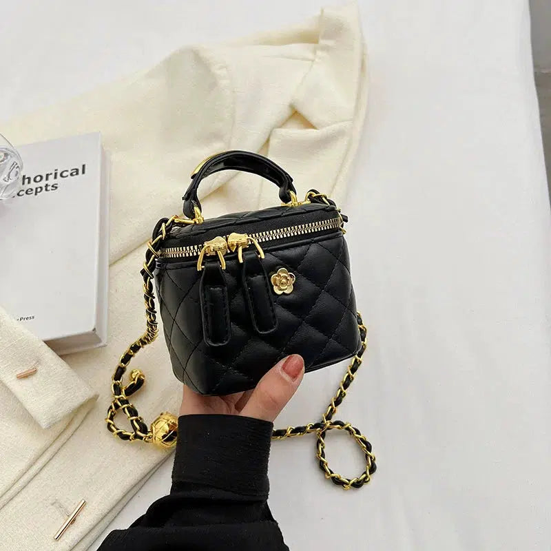 Chain Handles Small Square Bag