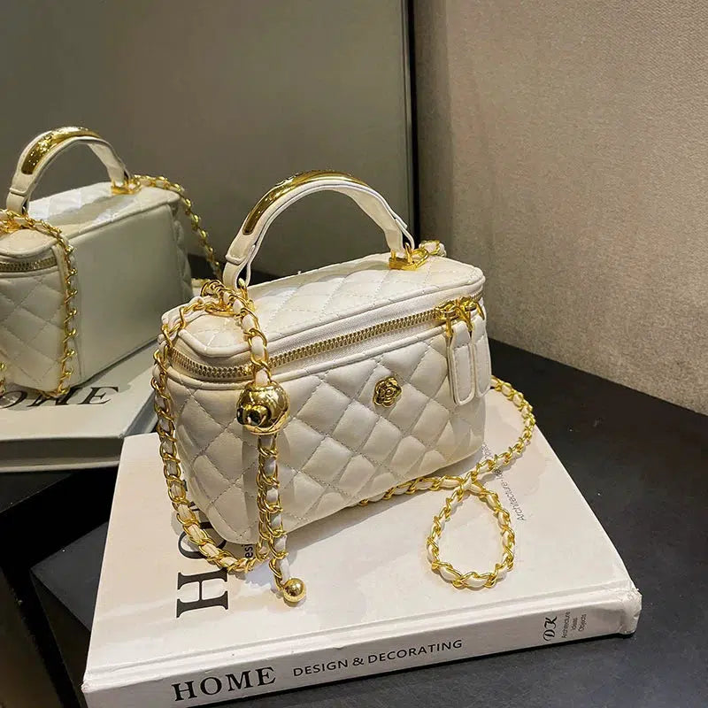 Chain Handles Small Square Bag