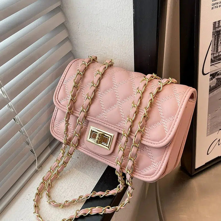 Chain Strap Small Quilted Square Bag