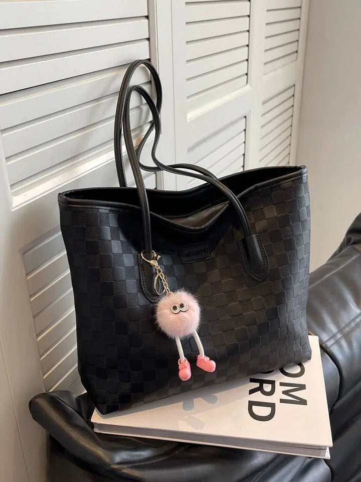 Checkered Pattern Tote Bag