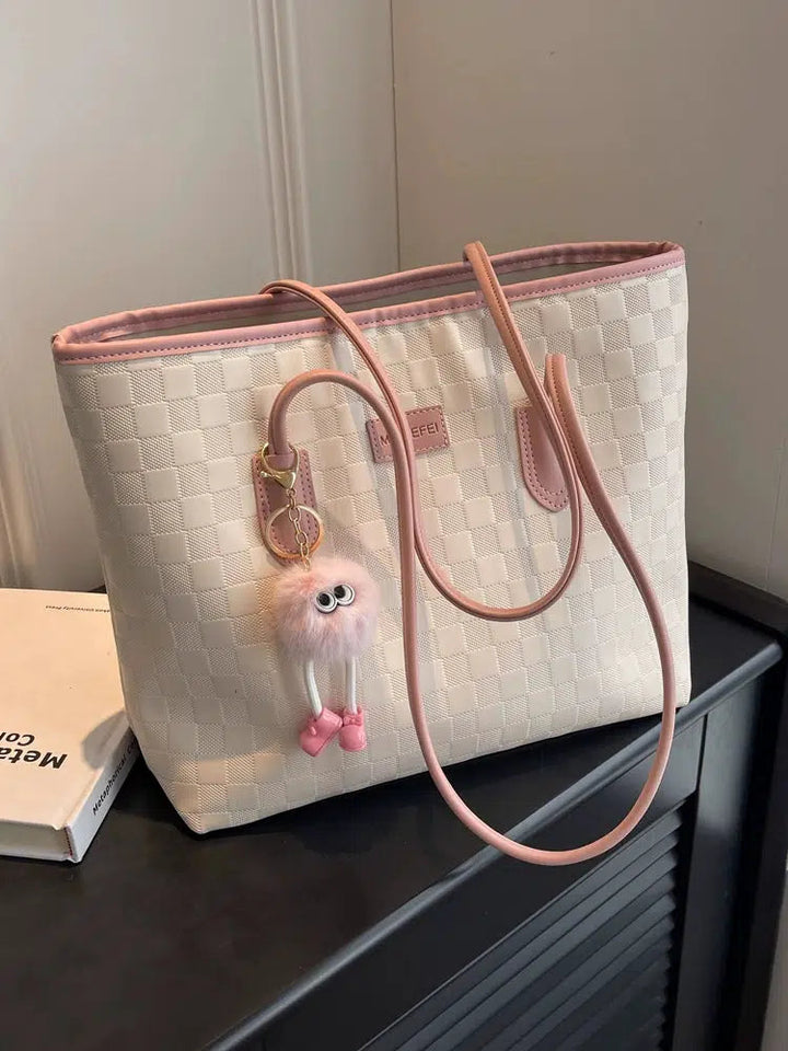 Checkered Pattern Tote Bag