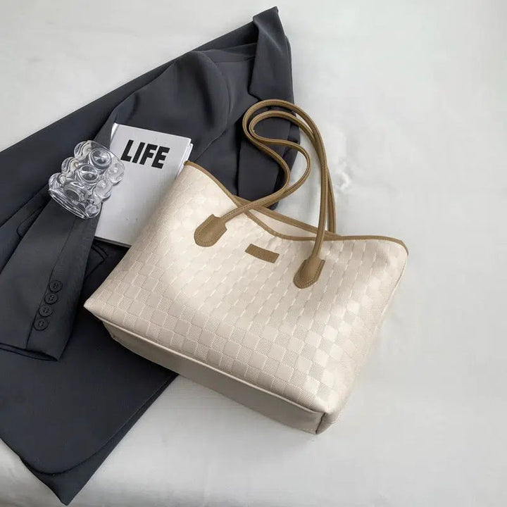 Checkered Pattern Tote Bag