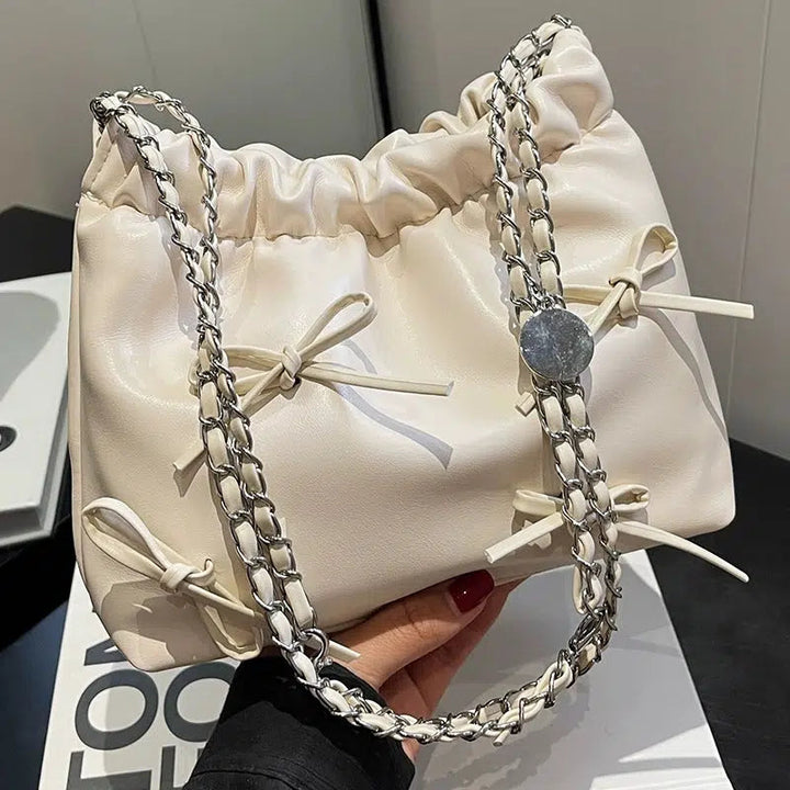 Chic Bow-Accent Shoulder Bag