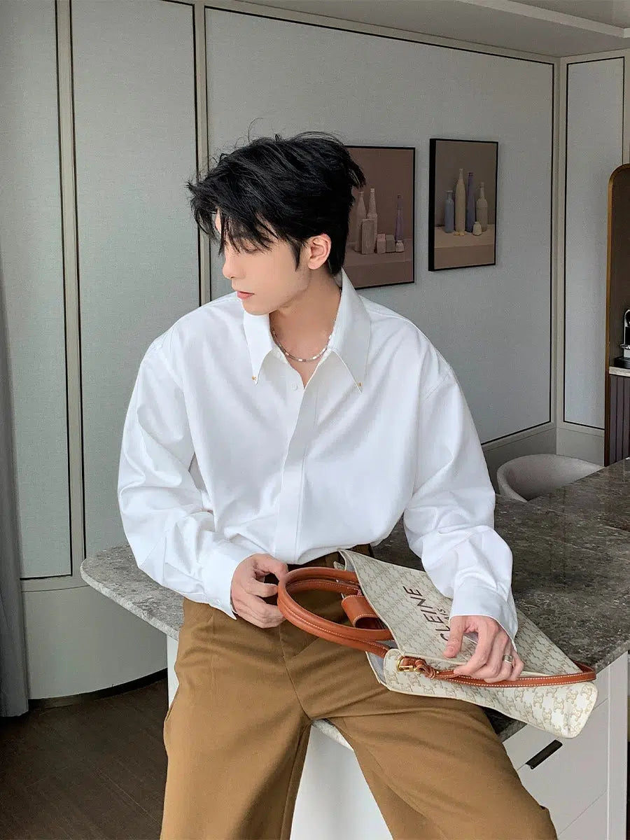 Classic Long-Sleeve Button Shirt