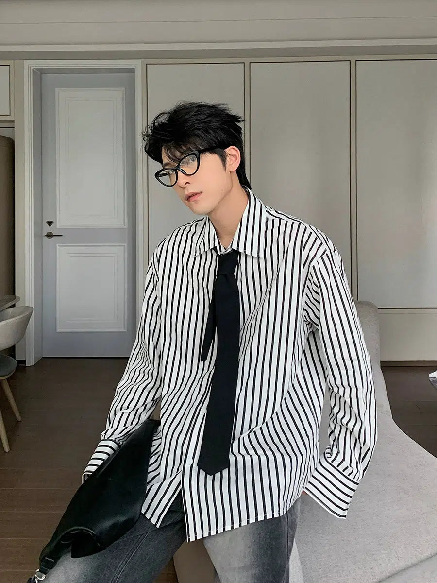 Classic Striped Long Sleeve Shirt