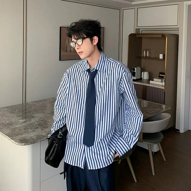 Classic Striped Long Sleeve Shirt