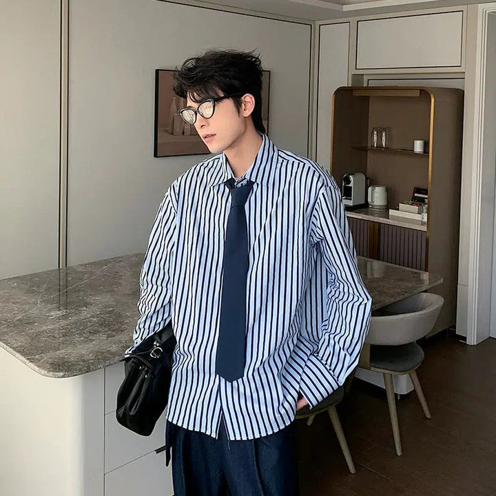 Classic Striped Long Sleeve Shirt