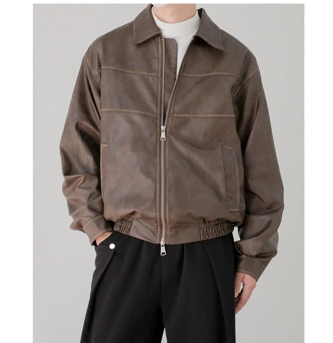 Classic-fit Leather Jacket