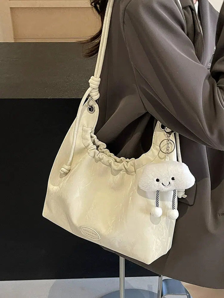 Cloud Charm Drawstring Shoulder Bag