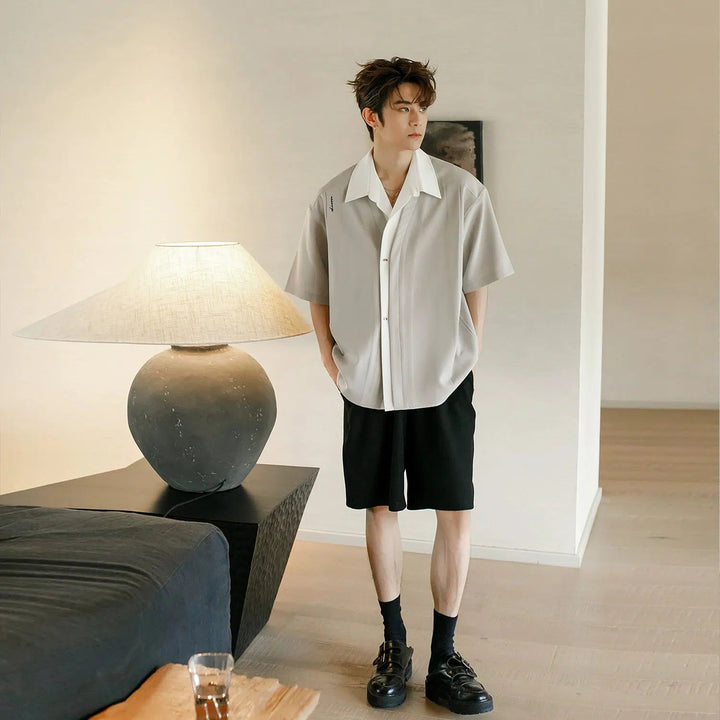 Color Block Short Sleeve Shirt
