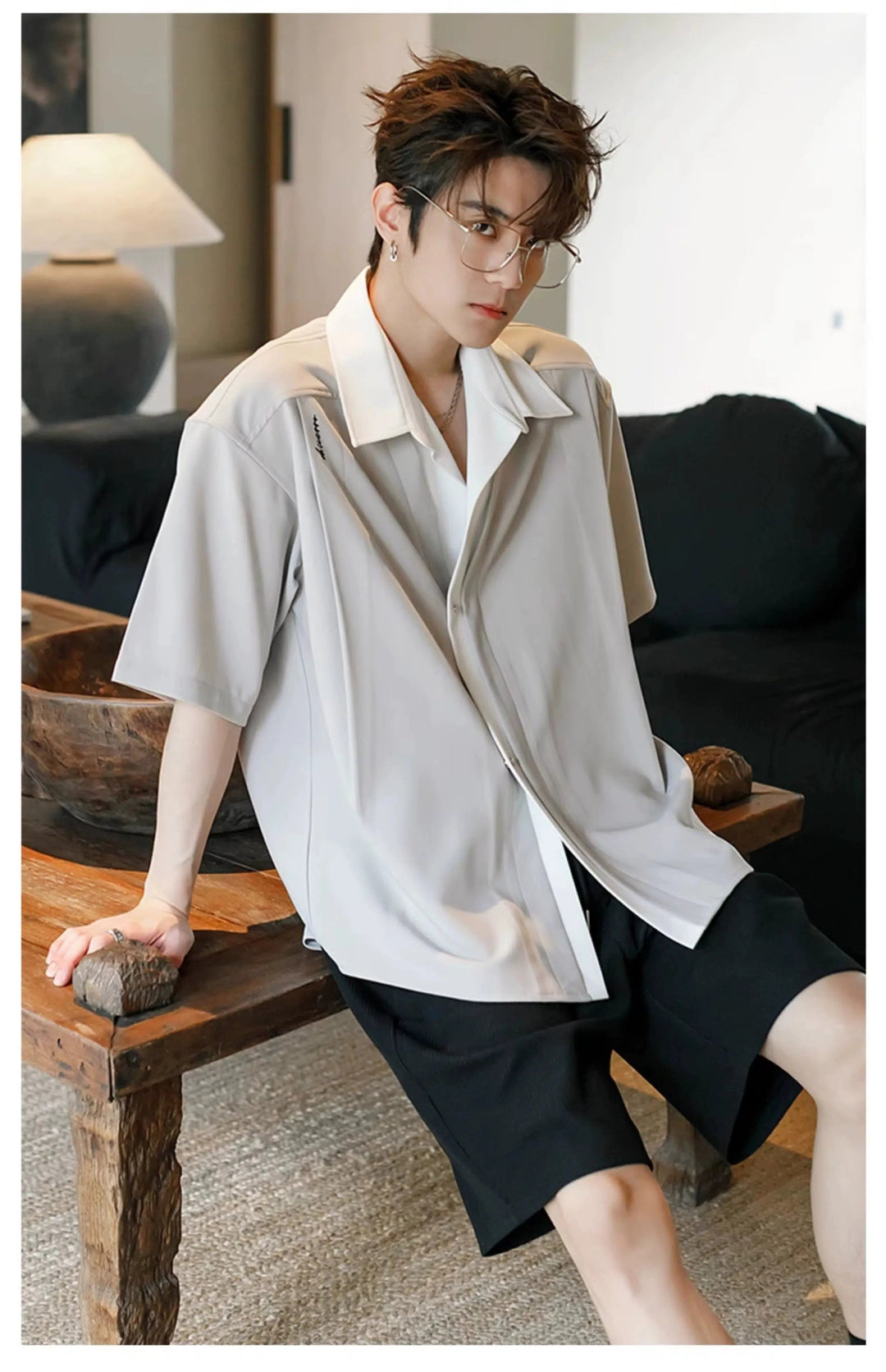 Color Block Short Sleeve Shirt
