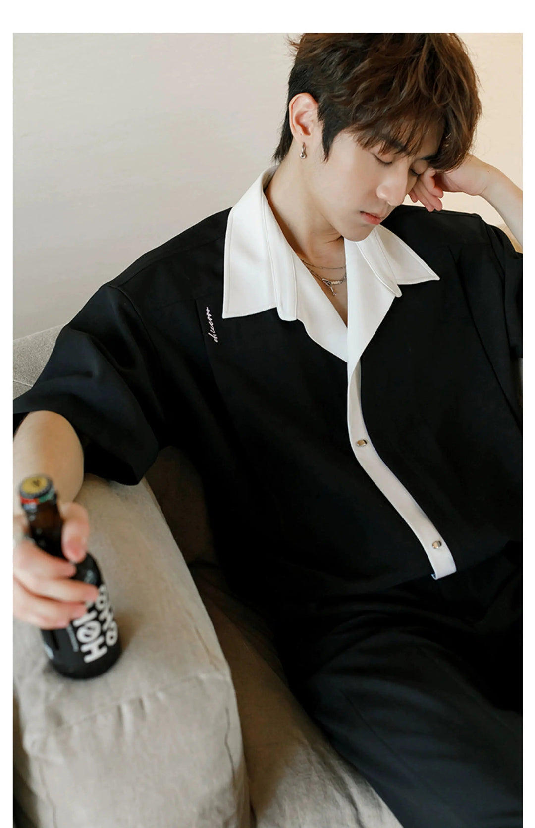 Color Block Short Sleeve Shirt