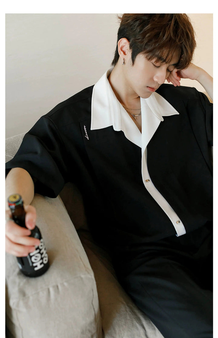 Color Block Short Sleeve Shirt