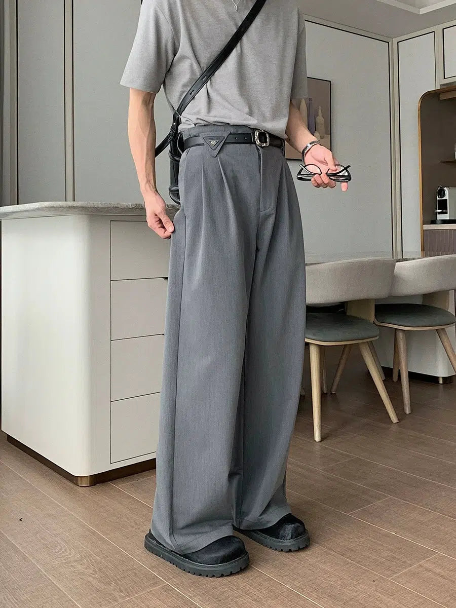 Comfort Fit Wide-Leg Casual Pants