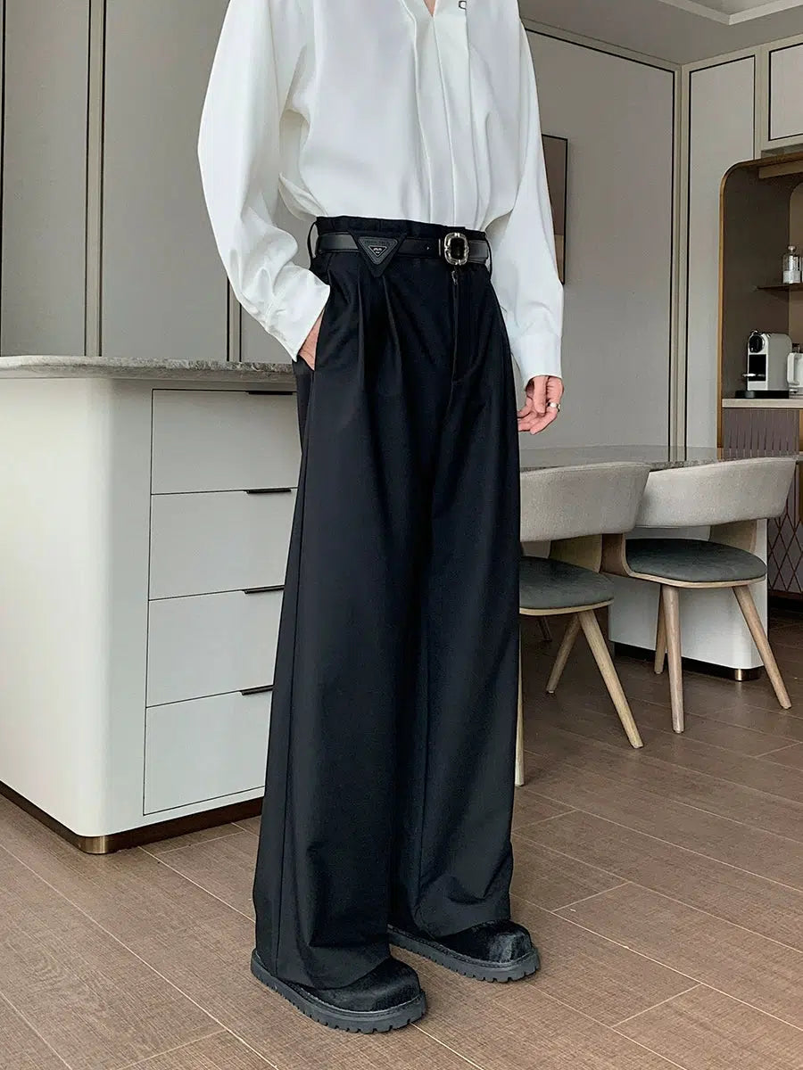 Comfort Fit Wide-Leg Casual Pants