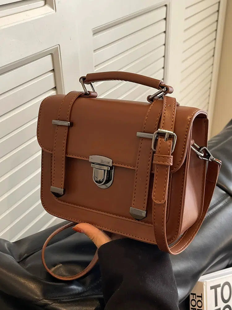 Compact Buckled Crossbody Bag