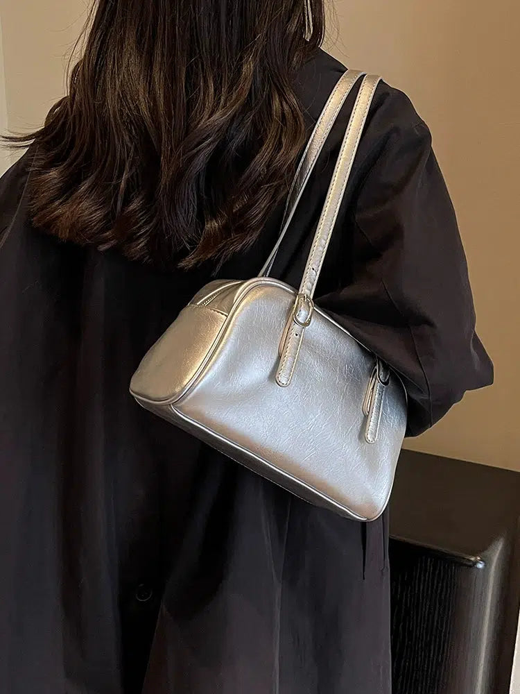 Compact Leather Handbag