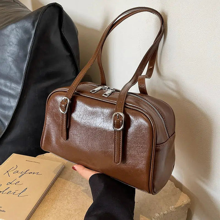 Compact Leather Handbag