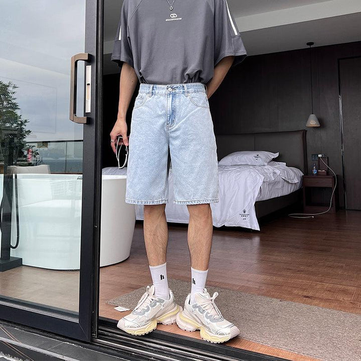 Cotton Denim Shorts