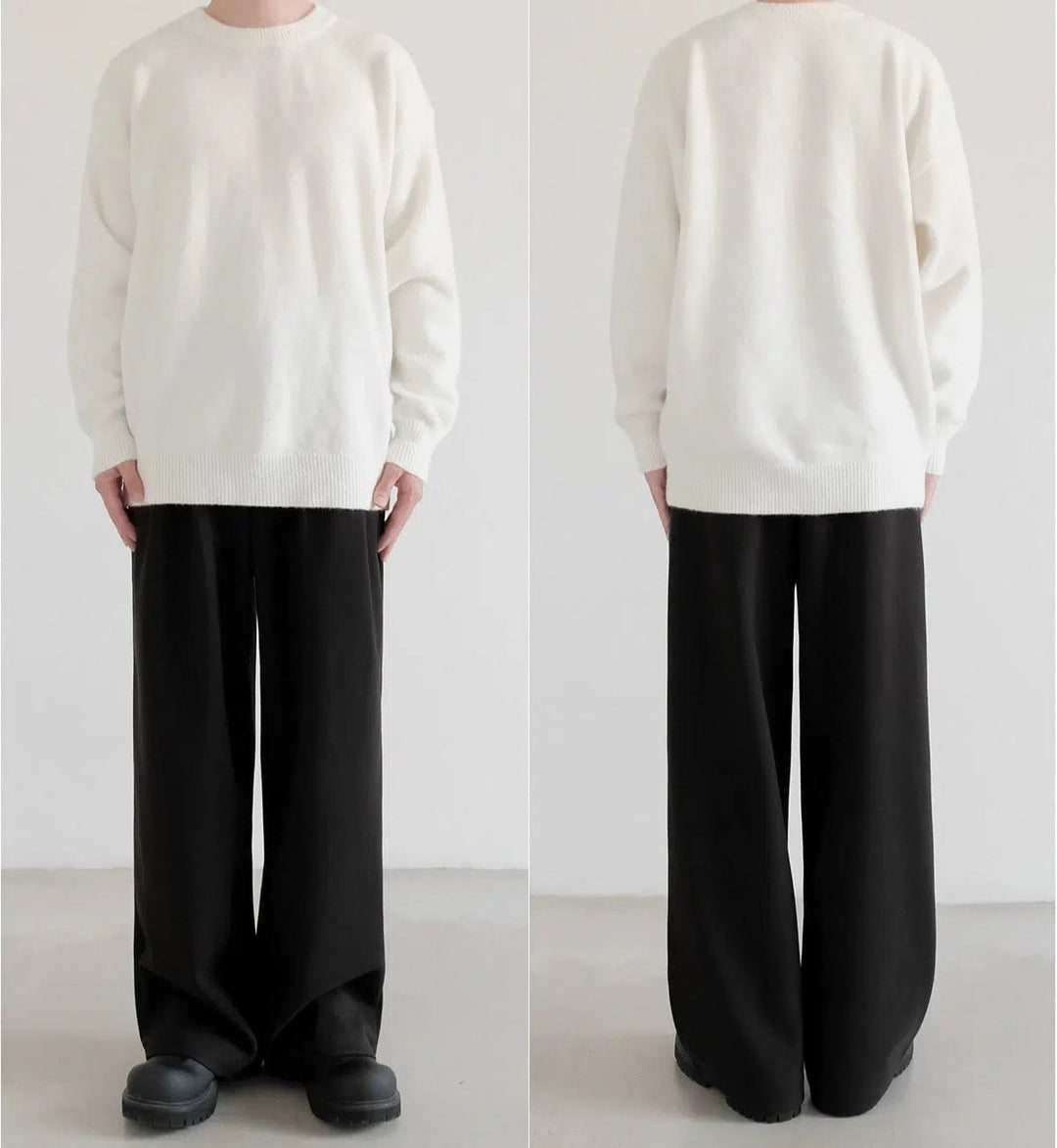 Crew Neck Cozy Knit Sweater