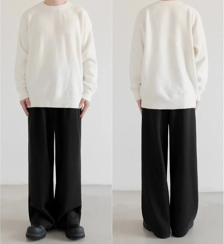 Crew Neck Cozy Knit Sweater