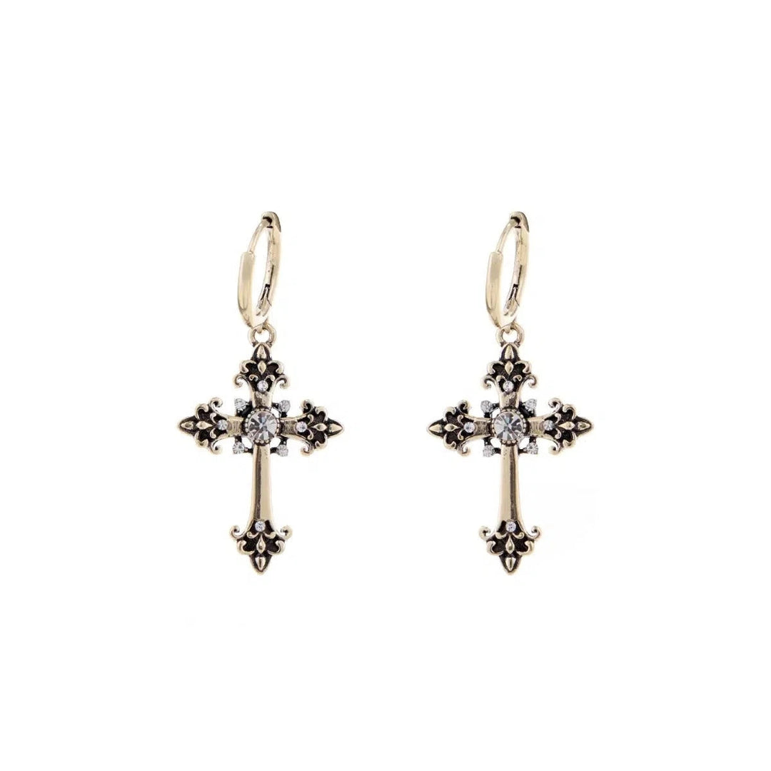Cross Pendant Earrings