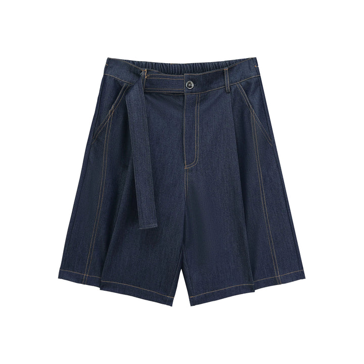 Denim Cuban Collar Chambray Shirt & Shorts