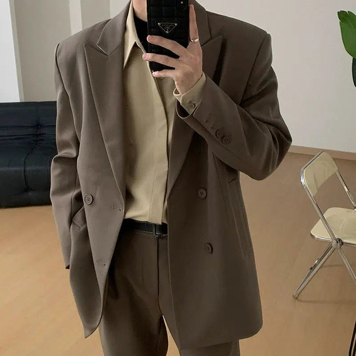 Double-breasted Casual Suit