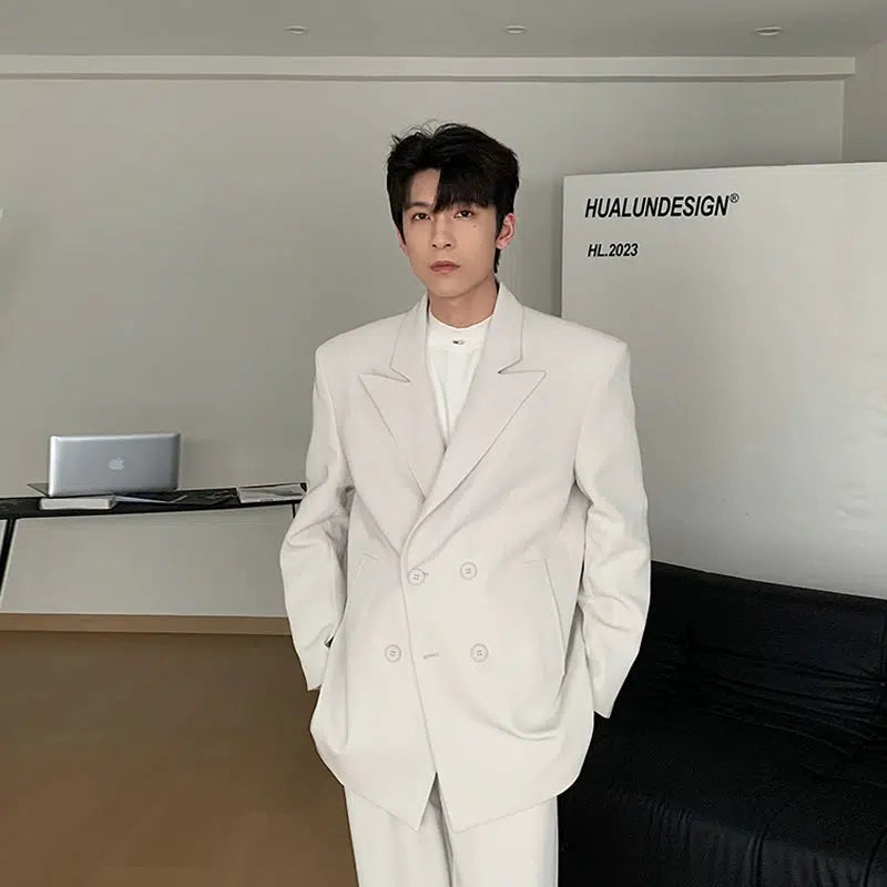 Double-breasted Casual Suit