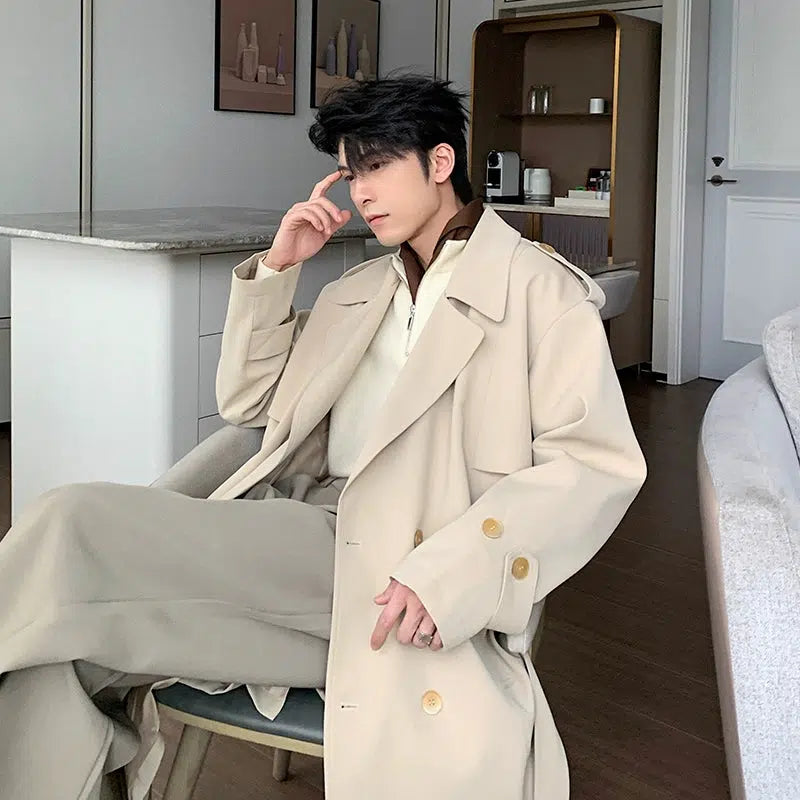 Double-breasted Mid-length Trench Coat