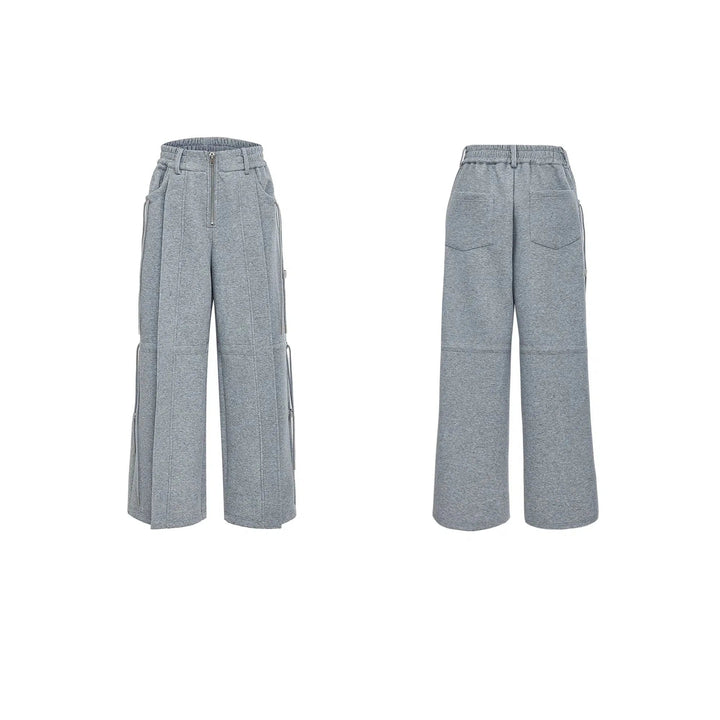 Drawstring Hoodie Wide-Leg Pants Set