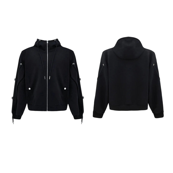 Drawstring Hoodie Wide-Leg Pants Set