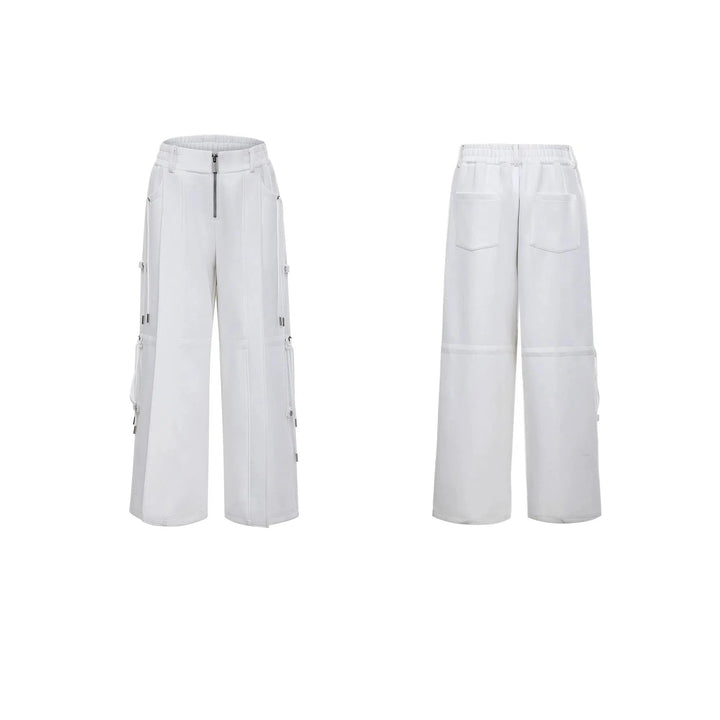 Drawstring Hoodie Wide-Leg Pants Set