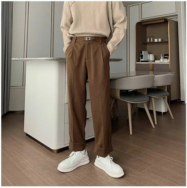 Elastic Waist Pleated Pants