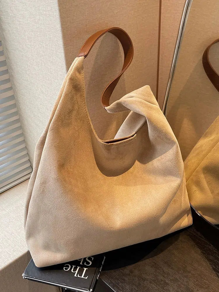 Elegant Suede Tote Bag