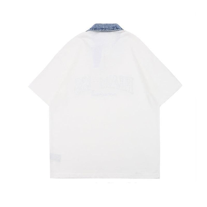 "FEARLESS" Print Polo Shirt