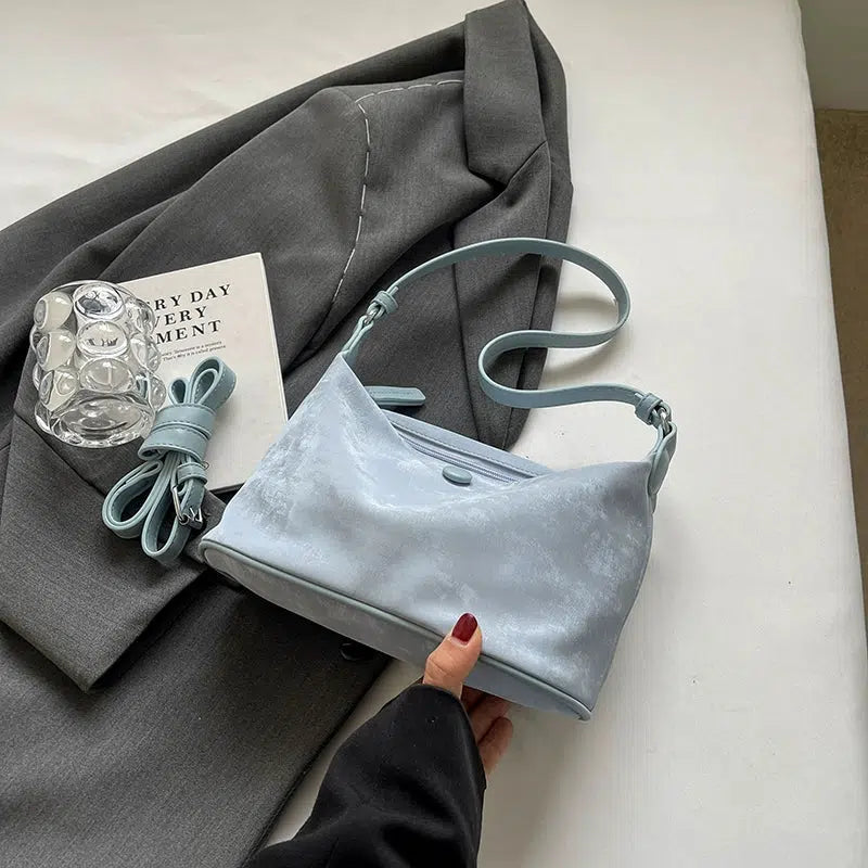 Faux Fur Pom-Pom Shoulder Bag