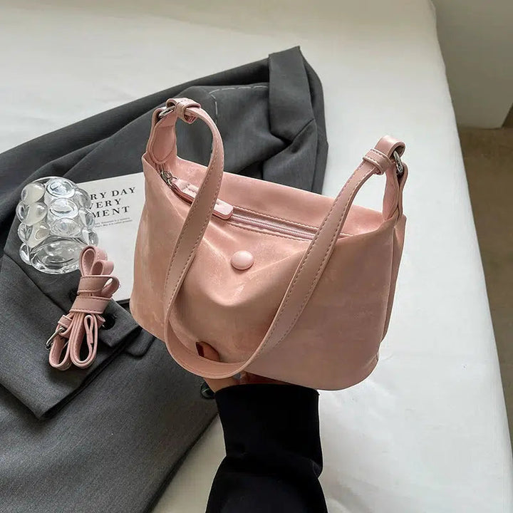 Faux Fur Pom-Pom Shoulder Bag