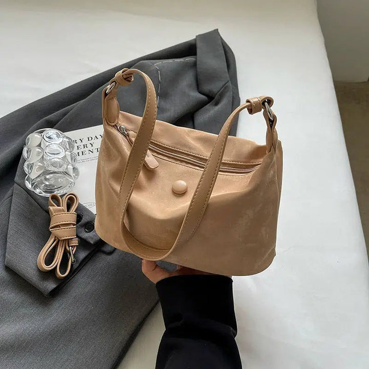 Faux Fur Pom-Pom Shoulder Bag