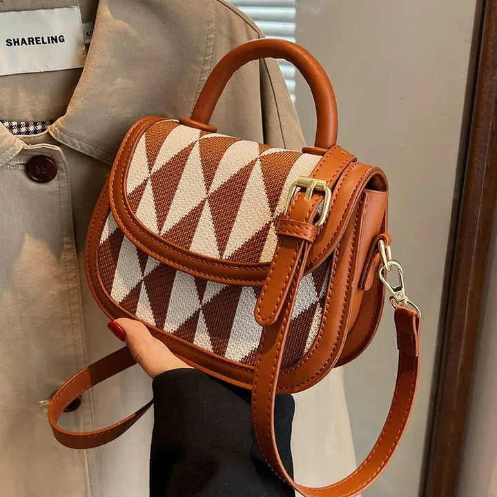 Geometric Pattern Crossbody Bag