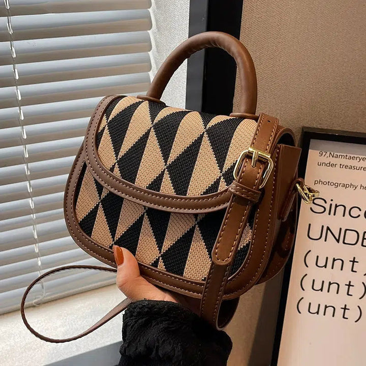 Geometric Pattern Crossbody Bag