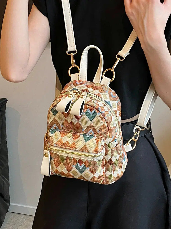Geometric Pattern Mini Backpack