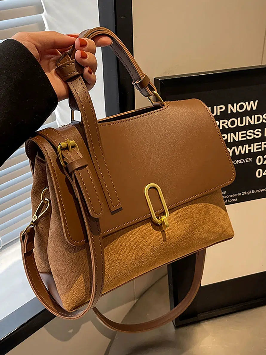 Gold Buckle Small Square Handbag