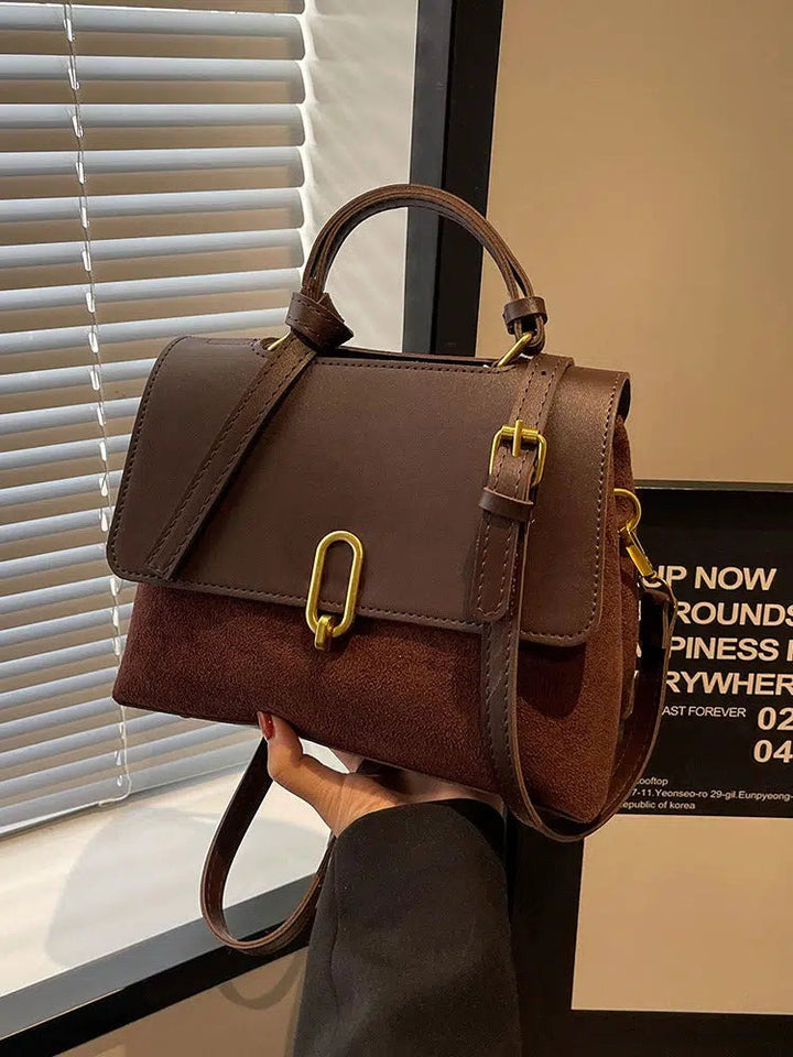 Gold Buckle Small Square Handbag