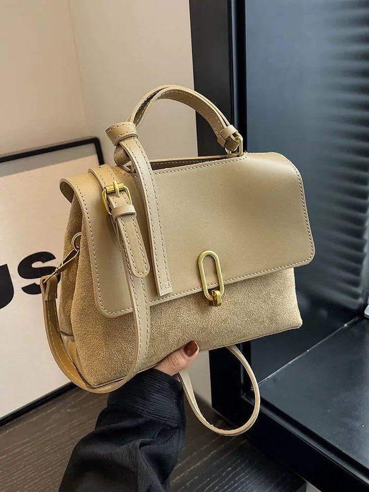 Gold Buckle Small Square Handbag