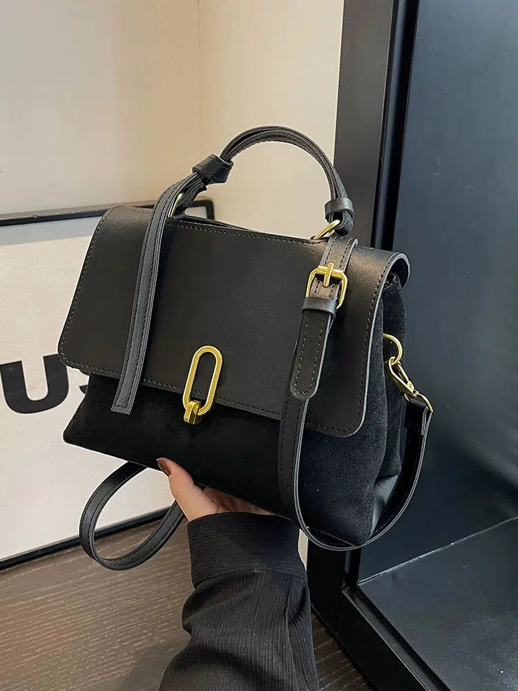 Gold Buckle Small Square Handbag